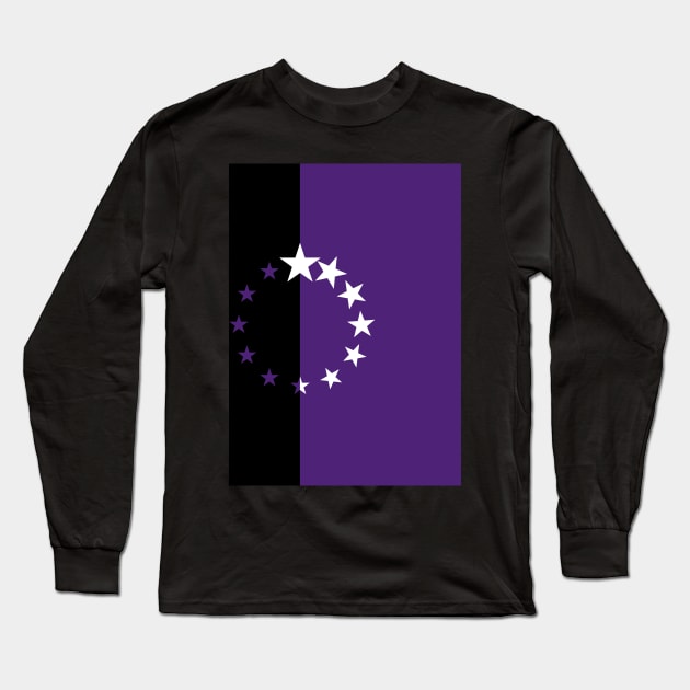 Half purlpe Half white 12 growing stars purple to white Long Sleeve T-Shirt by Student-Made